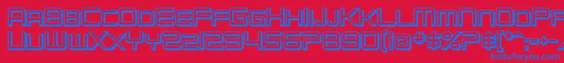 SF Chromium 24 SC Bold Font – Blue Fonts on Red Background