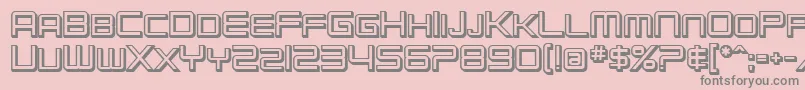 SF Chromium 24 SC Bold Font – Gray Fonts on Pink Background