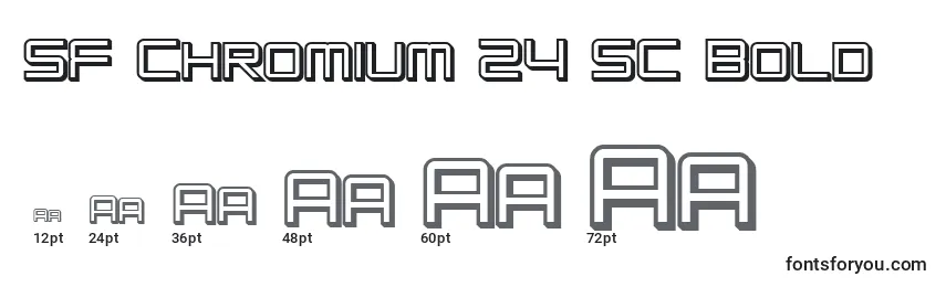 Größen der Schriftart SF Chromium 24 SC Bold