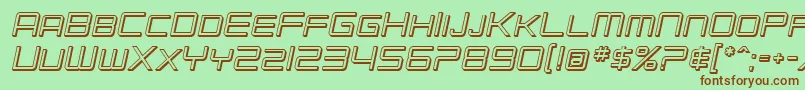 SF Chromium 24 SC Oblique Font – Brown Fonts on Green Background