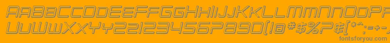 SF Chromium 24 SC Oblique Font – Gray Fonts on Orange Background