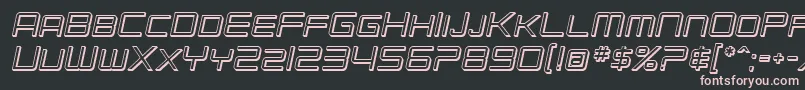 SF Chromium 24 SC Oblique Font – Pink Fonts on Black Background