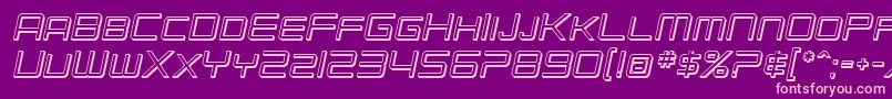 SF Chromium 24 SC Oblique Font – Pink Fonts on Purple Background