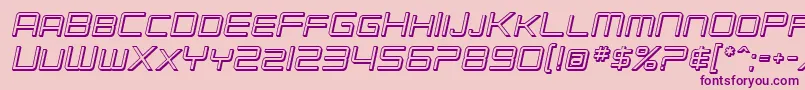 SF Chromium 24 SC Oblique-Schriftart – Violette Schriften auf rosa Hintergrund