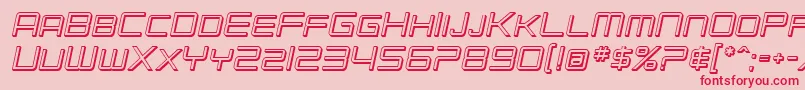 SF Chromium 24 SC Oblique Font – Red Fonts on Pink Background