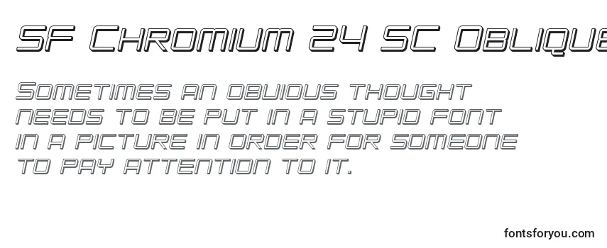 Schriftart SF Chromium 24 SC Oblique