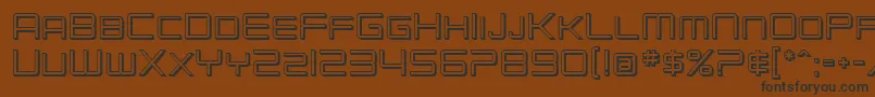 SF Chromium 24 SC Font – Black Fonts on Brown Background