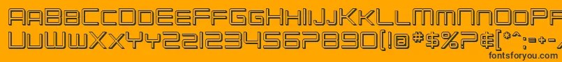 SF Chromium 24 SC Font – Black Fonts on Orange Background