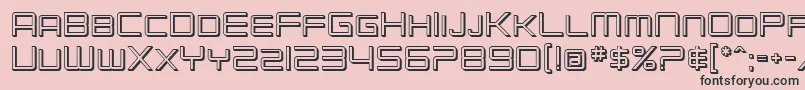 SF Chromium 24 SC Font – Black Fonts on Pink Background