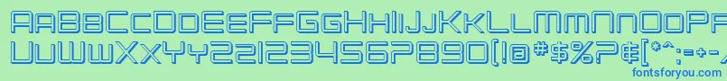 SF Chromium 24 SC Font – Blue Fonts on Green Background