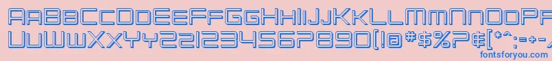 SF Chromium 24 SC Font – Blue Fonts on Pink Background
