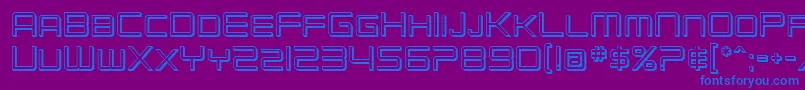 SF Chromium 24 SC Font – Blue Fonts on Purple Background