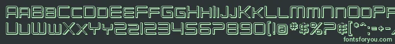 SF Chromium 24 SC Font – Green Fonts on Black Background