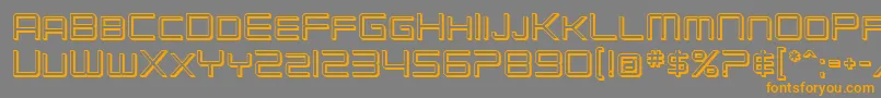SF Chromium 24 SC Font – Orange Fonts on Gray Background