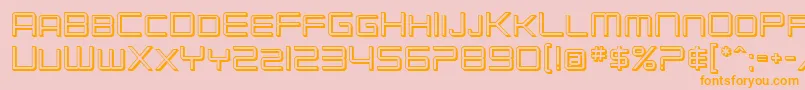 SF Chromium 24 SC Font – Orange Fonts on Pink Background