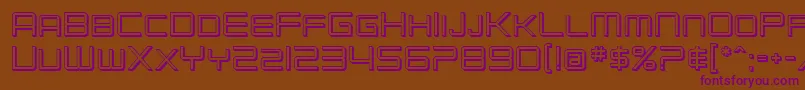 SF Chromium 24 SC Font – Purple Fonts on Brown Background