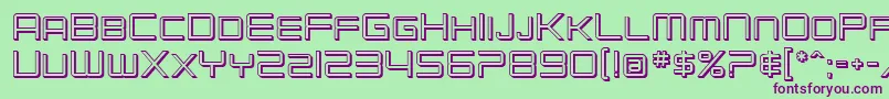 SF Chromium 24 SC Font – Purple Fonts on Green Background