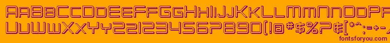 SF Chromium 24 SC Font – Purple Fonts on Orange Background