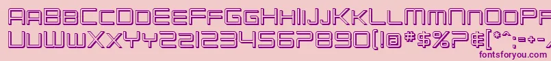 SF Chromium 24 SC Font – Purple Fonts on Pink Background
