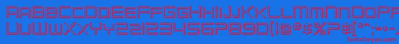 Шрифт SF Chromium 24 SC – красные шрифты на синем фоне