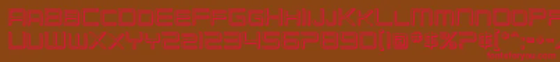 SF Chromium 24 SC Font – Red Fonts on Brown Background