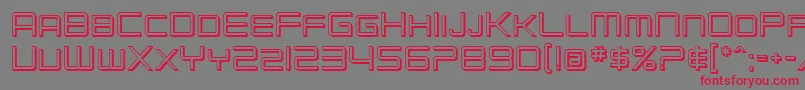 フォントSF Chromium 24 SC – 赤い文字の灰色の背景