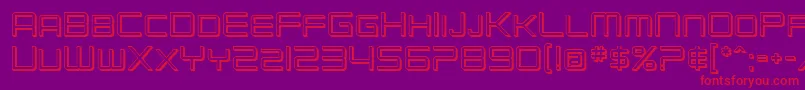 SF Chromium 24 SC Font – Red Fonts on Purple Background