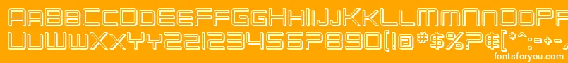 SF Chromium 24 SC Font – White Fonts on Orange Background