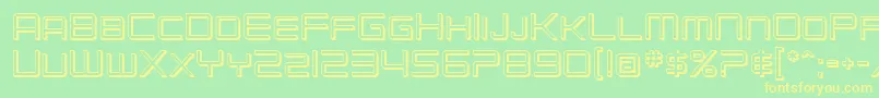 SF Chromium 24 SC Font – Yellow Fonts on Green Background
