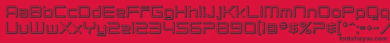 SF Chromium 24 Font – Black Fonts on Red Background
