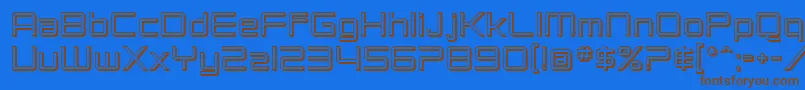 SF Chromium 24 Font – Brown Fonts on Blue Background