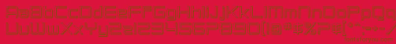 SF Chromium 24 Font – Brown Fonts on Red Background