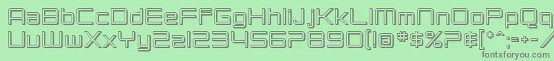 SF Chromium 24 Font – Gray Fonts on Green Background