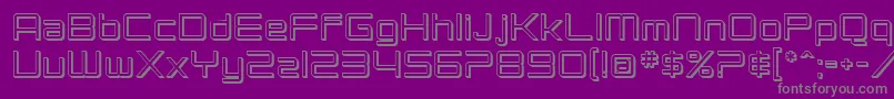 SF Chromium 24 Font – Gray Fonts on Purple Background