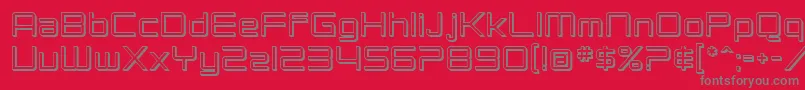 SF Chromium 24 Font – Gray Fonts on Red Background