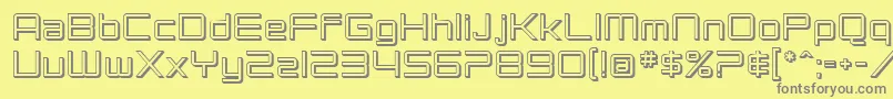 SF Chromium 24 Font – Gray Fonts on Yellow Background