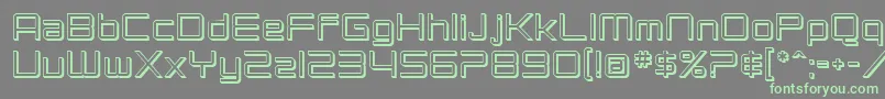 SF Chromium 24-Schriftart – Grüne Schriften auf grauem Hintergrund