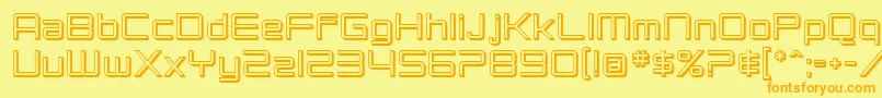 Шрифт SF Chromium 24 – оранжевые шрифты на жёлтом фоне