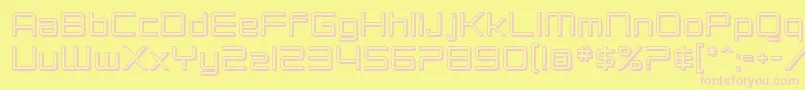 SF Chromium 24 Font – Pink Fonts on Yellow Background