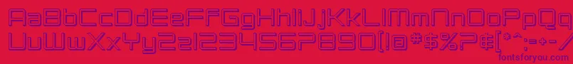 SF Chromium 24 Font – Purple Fonts on Red Background