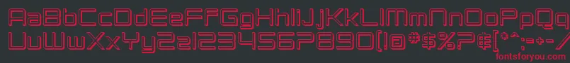 SF Chromium 24 Font – Red Fonts on Black Background