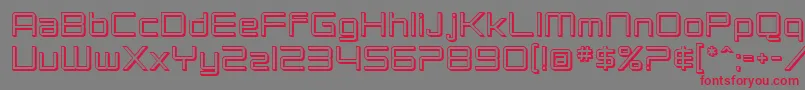 SF Chromium 24 Font – Red Fonts on Gray Background