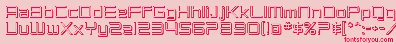 SF Chromium 24 Font – Red Fonts on Pink Background
