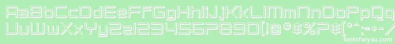 SF Chromium 24 Font – White Fonts on Green Background