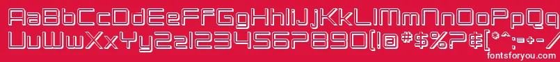 SF Chromium 24 Font – White Fonts on Red Background