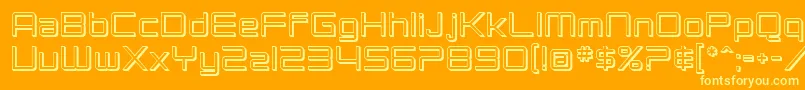 SF Chromium 24 Font – Yellow Fonts on Orange Background