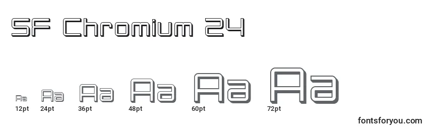 Размеры шрифта SF Chromium 24