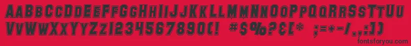 SF Collegiate Italic Font – Black Fonts on Red Background