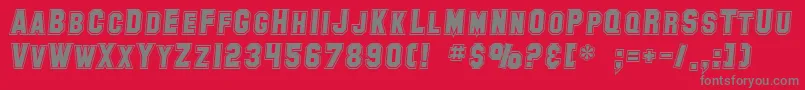 SF Collegiate Italic Font – Gray Fonts on Red Background