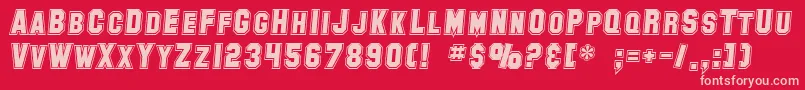 SF Collegiate Italic Font – Pink Fonts on Red Background